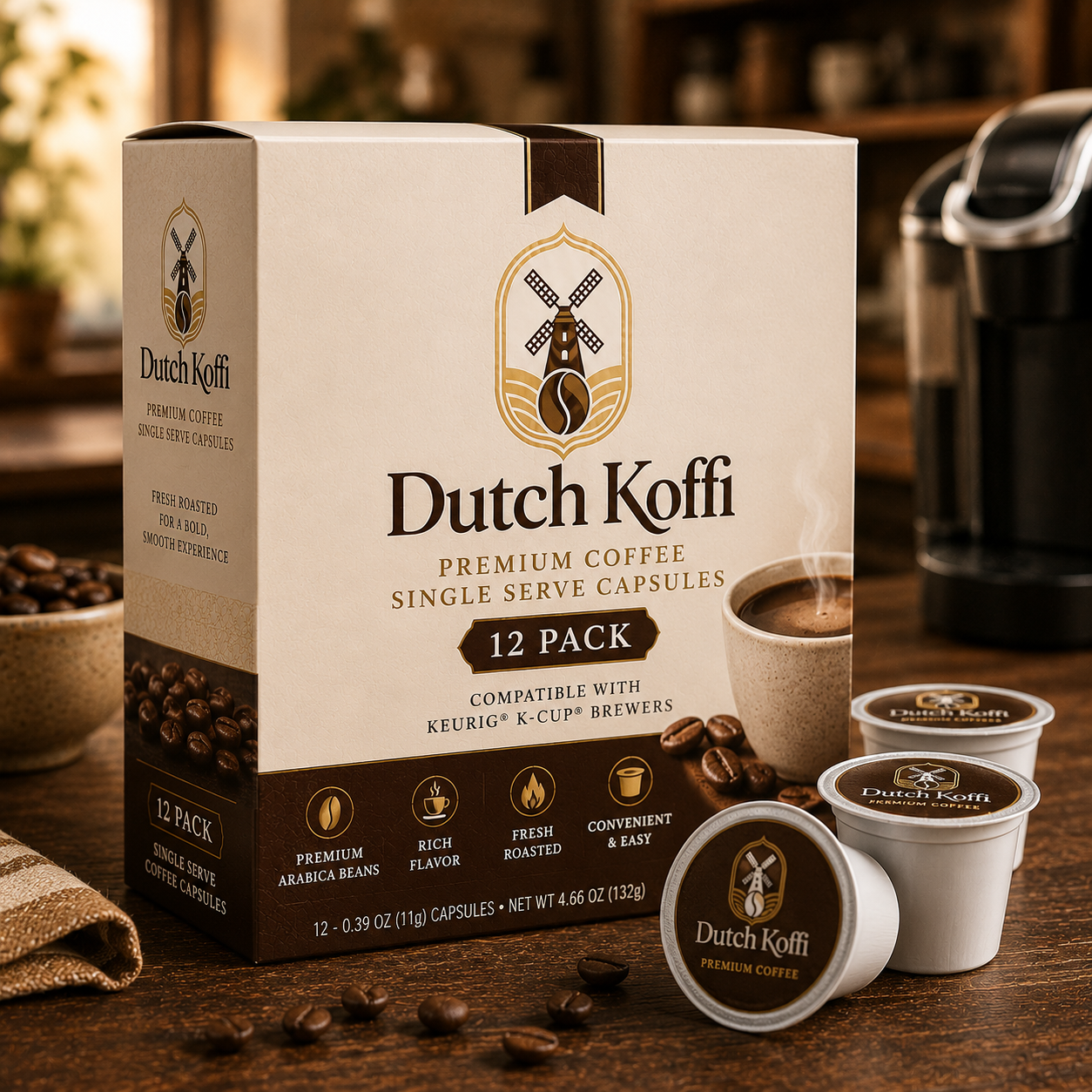 12 Pack Single Serve Coffee Capsules