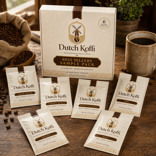 Best Sellers Sample Pack: 6Bean, Cowboy, Breakfast, Peru, Mexico, Bali